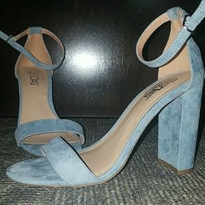 Blue Suede Heels- NEVER BEEN WORN